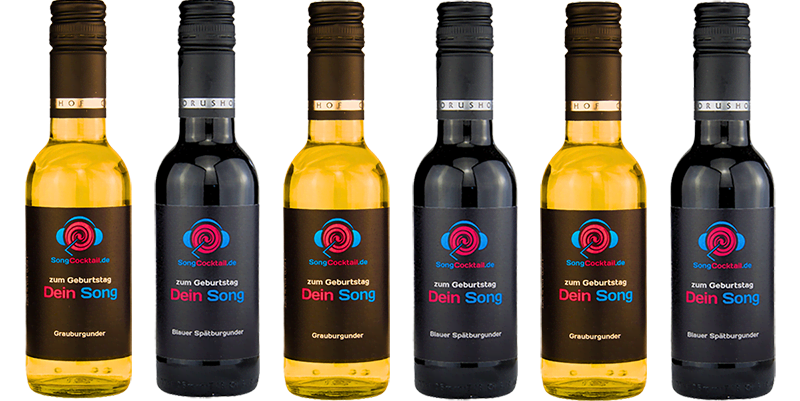 Wine gift - personalized birthday song